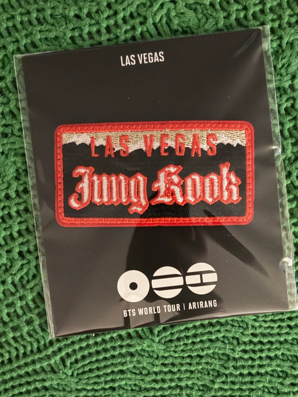 Las Vegas Jung Kook BTS World Tour Arirang Embroidery Pin Badge